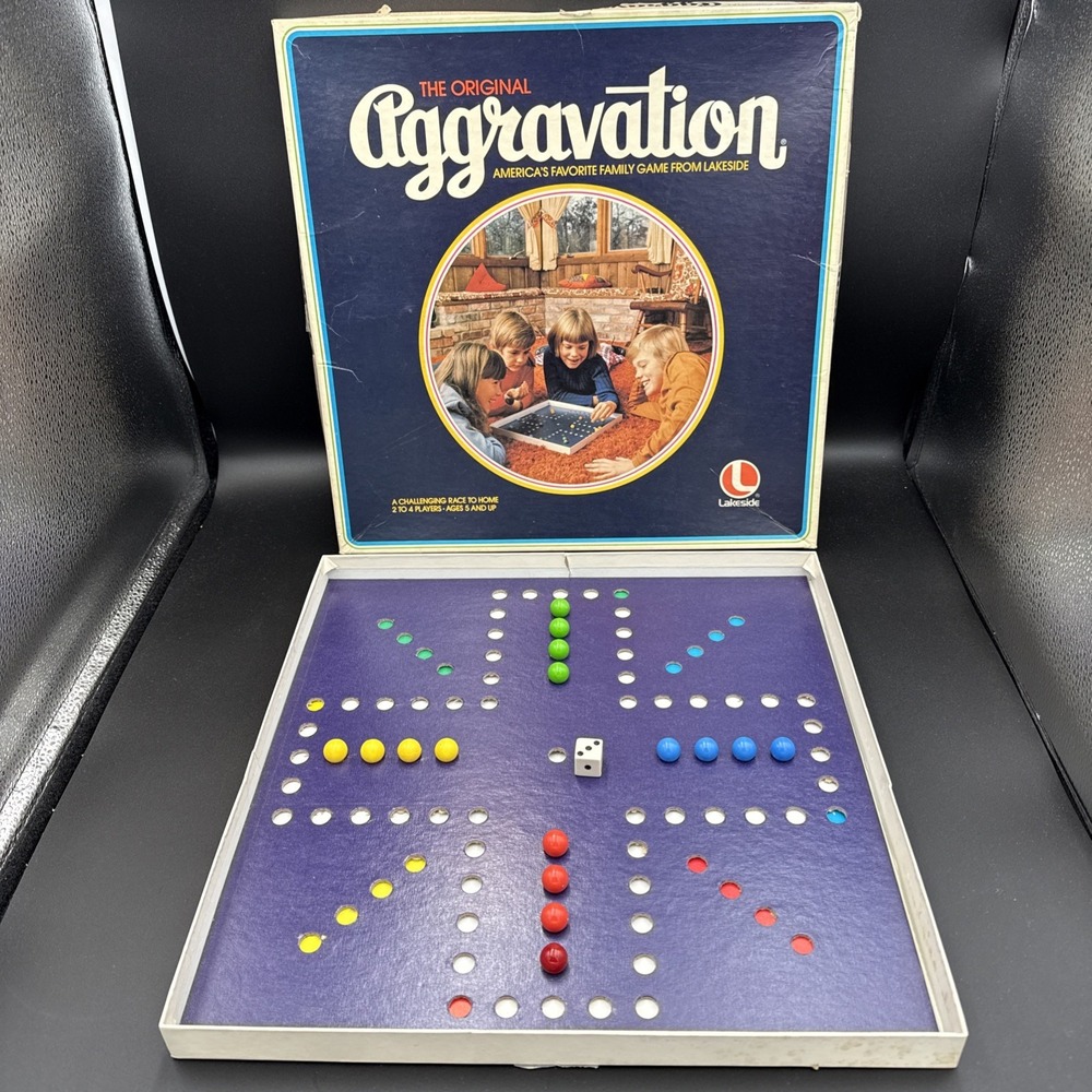 Vintage Aggravation Board Game 1970s Lakeside Complete Marble Game